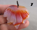 You Choose!  Carnelian Gemstone Leaf Pendant