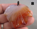 You Choose!  Carnelian Gemstone Leaf Pendant