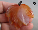 You Choose!  Carnelian Gemstone Leaf Pendant
