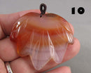 You Choose!  Carnelian Gemstone Leaf Pendant