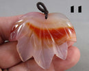 You Choose!  Carnelian Gemstone Leaf Pendant