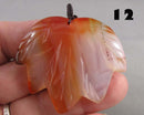 You Choose!  Carnelian Gemstone Leaf Pendant
