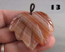 You Choose!  Carnelian Gemstone Leaf Pendant