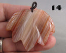 You Choose!  Carnelian Gemstone Leaf Pendant