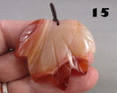 You Choose!  Carnelian Gemstone Leaf Pendant