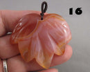 You Choose!  Carnelian Gemstone Leaf Pendant