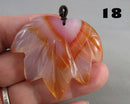 You Choose!  Carnelian Gemstone Leaf Pendant