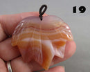 You Choose!  Carnelian Gemstone Leaf Pendant