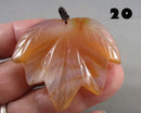 You Choose!  Carnelian Gemstone Leaf Pendant