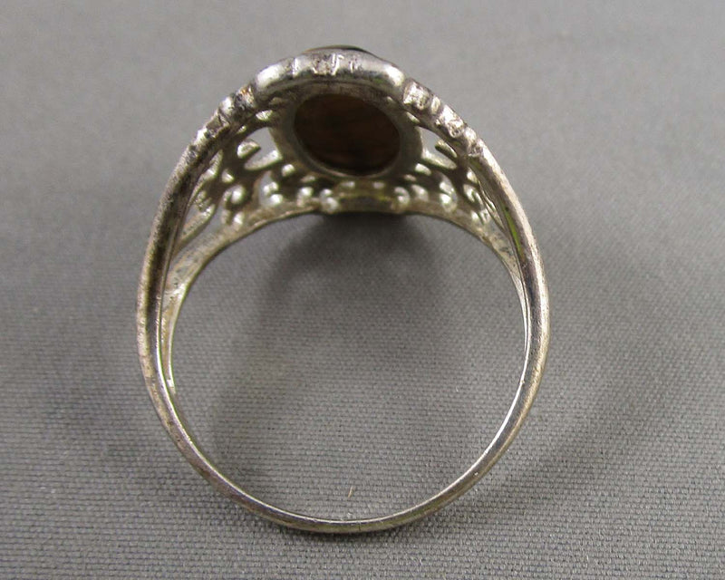 Tiger Eye Gemstone Ring Size 10 (Vintage) H037-17