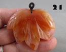 You Choose!  Carnelian Gemstone Leaf Pendant