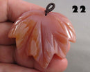 You Choose!  Carnelian Gemstone Leaf Pendant