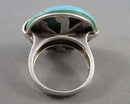Blue Howlite Gemstone Ring 925 Sterling Silver Size 6.5 (Vintage) H065-2