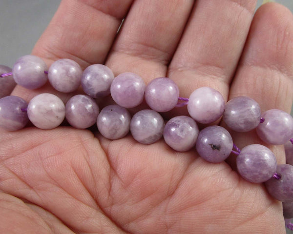 Light Lepidolite Beads Round (Various Sizes)