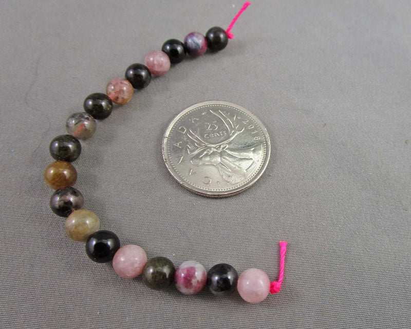 Multi-color Tourmaline Beads Round 6mm (C567)