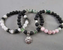 You Choose!  Handcrafted Lava Stone & Gemstone Grounding Bracelets!