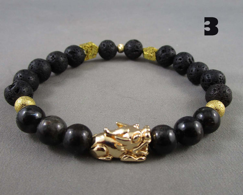 You Choose!  Handcrafted Lava Stone & Gemstone Grounding Bracelets!