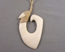 Hand Carved Bone Pendant Necklace (Vintage) H069-10