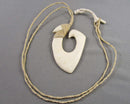 Hand Carved Bone Pendant Necklace (Vintage) H069-10