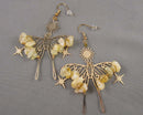Citrine Butterfly Gemstone Earrings Z085