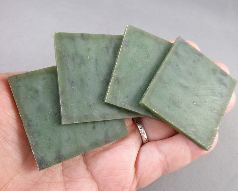 Nephrite Jade Stone Slice 1pc Z004