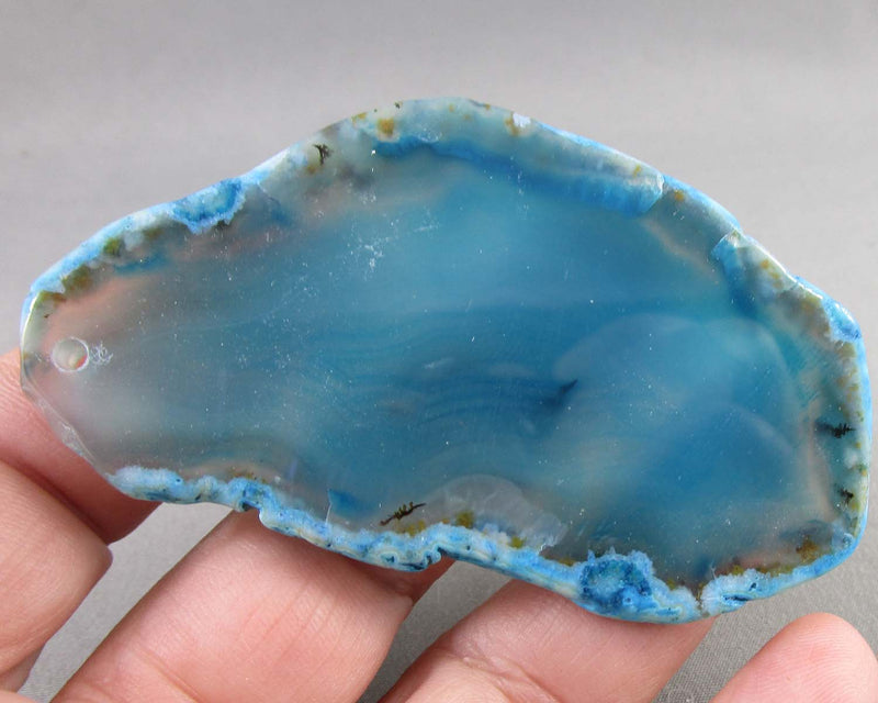 Agate Polished Slice (Drilled) 1pc B029-2