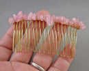 Rose Quartz Hair Clip 1pc Z087