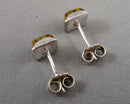 Amber Gemstone Earrings 800 Silver (Vintage) H072-5