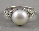 Pearl Ring 925 Sterling Silver Size 5 (Vintage) H072-8