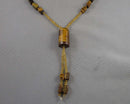Tiger Eye Gemstone Pendant Necklace Vintage H072-14