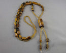 Tiger Eye Gemstone Pendant Necklace Vintage H072-14