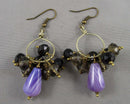 Agate Gemstone Earrings Vintage H070-23