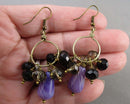 Agate Gemstone Earrings Vintage H070-23