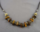 Tiger Eye Gemstone Necklace (Vintage) H070-24