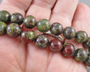 Dragon Blood Jasper Beads Round (Various Sizes)