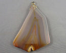 Agate Slice Gemstone Pendant (Vintage) H072-24