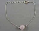 Rose Quartz Gemstone Bracelet (Vintage) H072-29