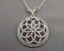 Rhinestone Flower Pendant Necklace Vintage H072-31