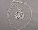 Rhinestone Flower Pendant Necklace Vintage H072-31