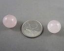 Mini Rose Quartz Crystal Spheres 14mm 2pcs C743