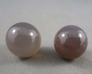 Mini Grey Agate Crystal Spheres 14mm 2pcs C746
