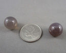 Mini Grey Agate Crystal Spheres 14mm 2pcs C746