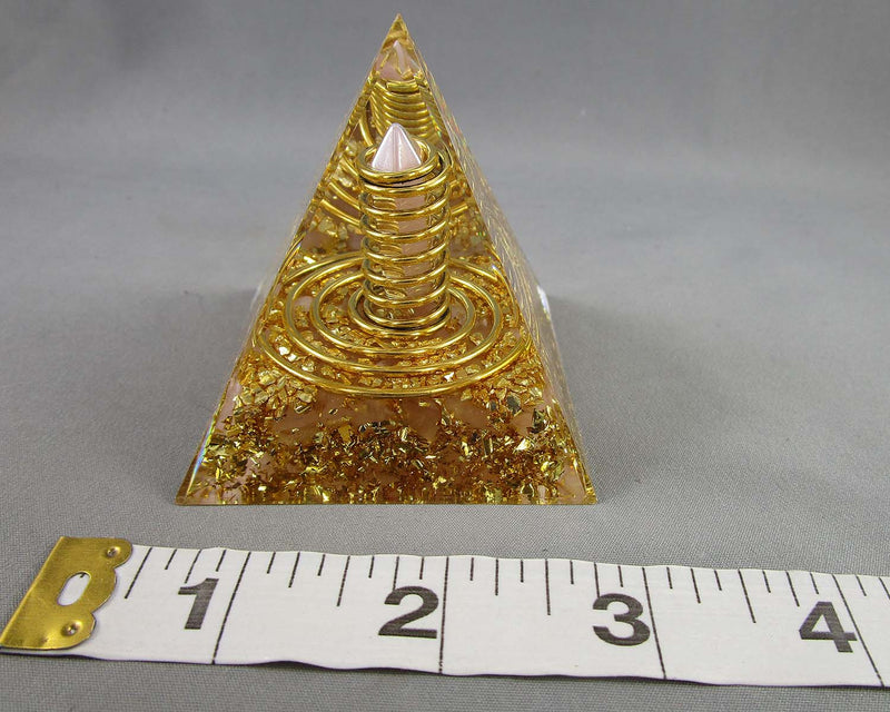 Rose Quartz Orgonite Pyramid 1pc H044-1