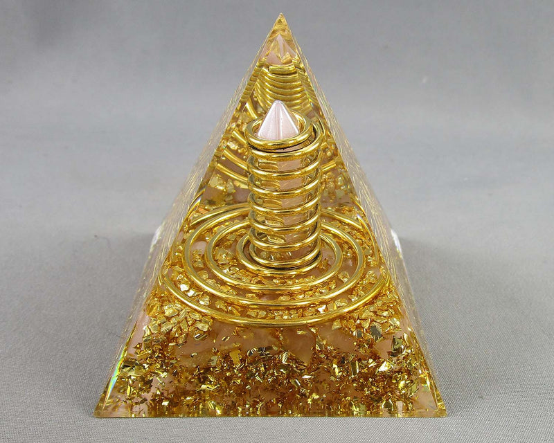 Rose Quartz Orgonite Pyramid 1pc H044-1