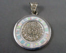 Double Sided Opal Gemstone Pendant 925 Sterling Silver (Vintage) H073-3