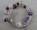 Agate Gemstone Coil Bracelet (Vintage) H073-15