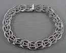 Solid 925 Sterling Silver Charm Bracelet (Vintage) H073-20