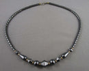 Hematite Gemstone Necklace Vintage H073-22