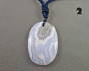 You Choose!  Blue Lace Agate Pendant Necklace