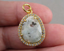 Kiwi Jasper Gemstone Pendant (Vintage) H076-6